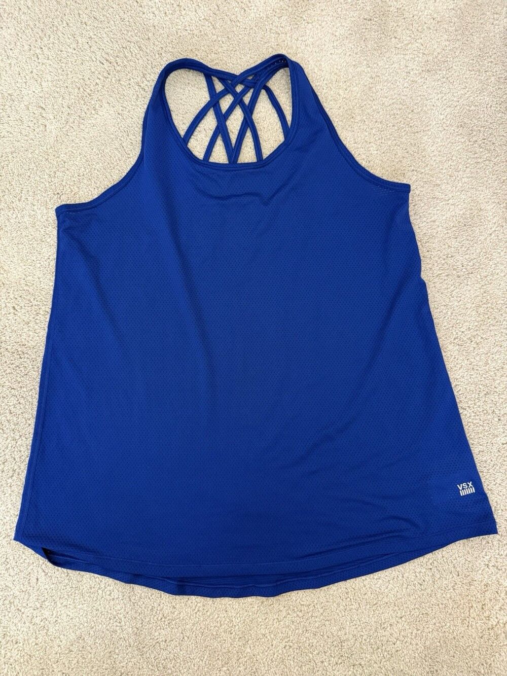 VSX Sport Blue Strappy Back Tank Large